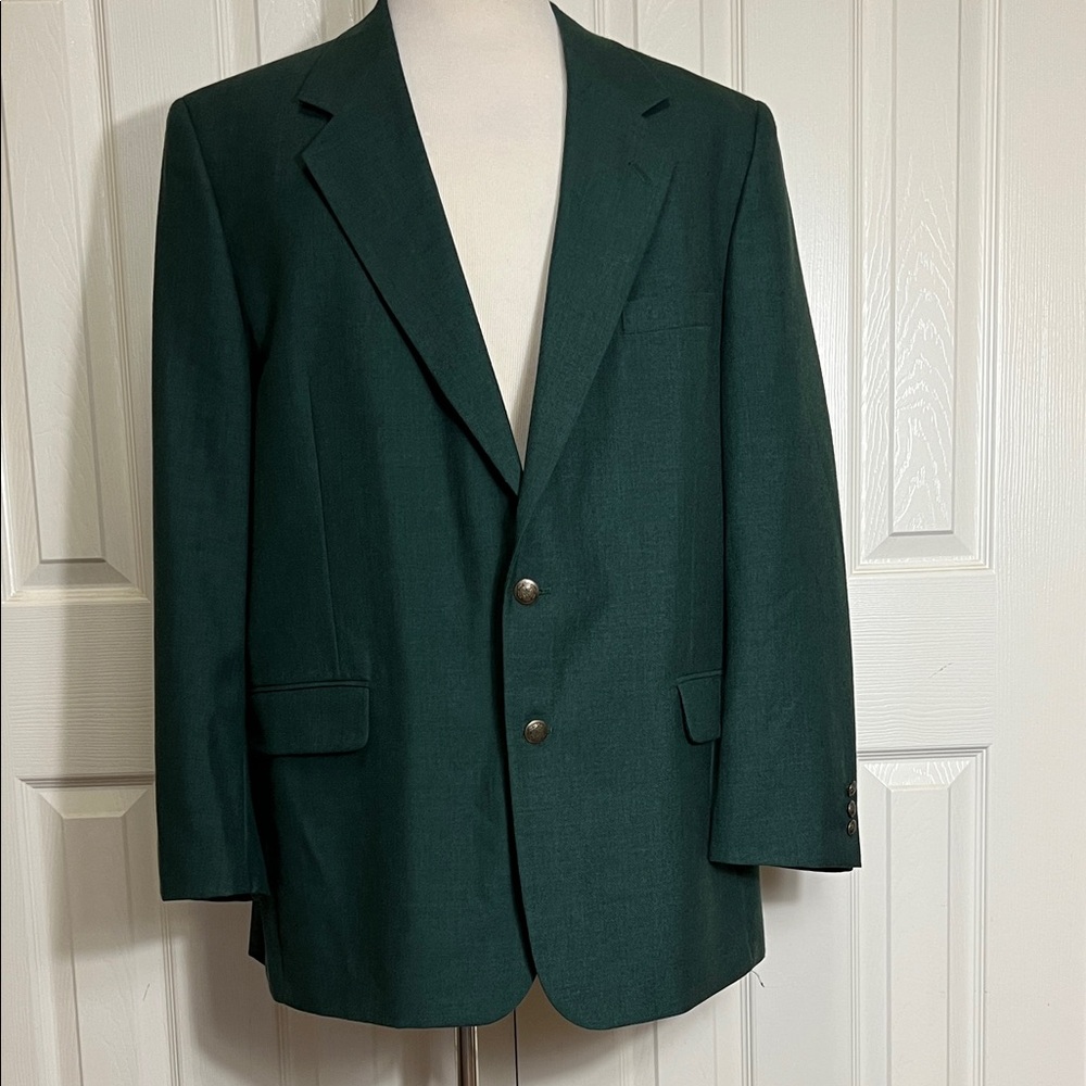 Vintage Stanley Blacker Classic Green Men's Blazer Sz 46 PL